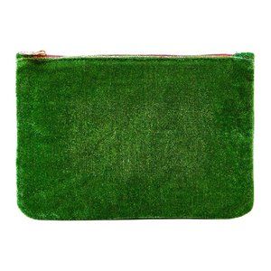 🌷 3 / $8   NWOT IPSY November 21 glam bag green velvet makeup bag 🌷